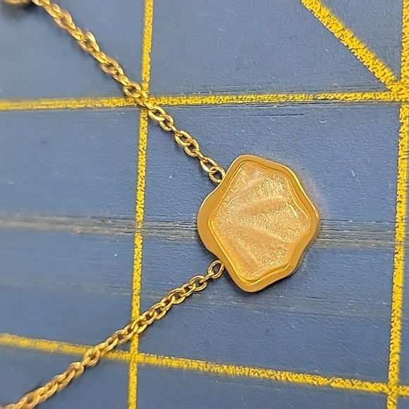 Pearl & Diamond Faux Gold Sterling Silver 16" + 2" Extension Necklace - Picture 2 of 5